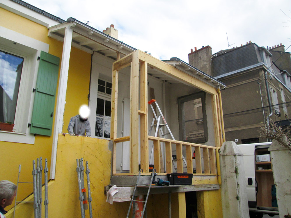 Extension ossature bois Saint-Nazaire